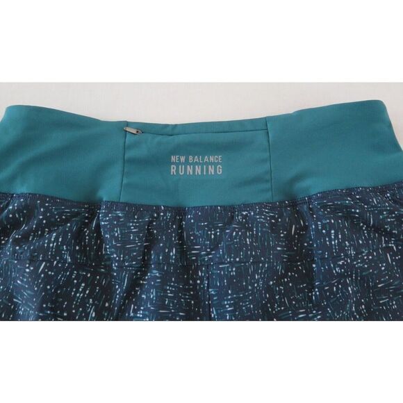 New Balance WS13265 Women's Sz S Mountain Teal Printed 5" Impact Shorts - Picture 4 of 6